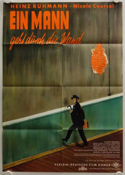 The Man Who Walked Through the Wall original release german movie poster