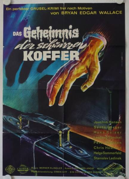 Das Geheimnis der schwarzen Koffer originales deutsches Filmplakat