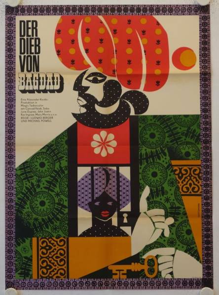 Der Dieb von Bagdad originales DDR Filmplakat