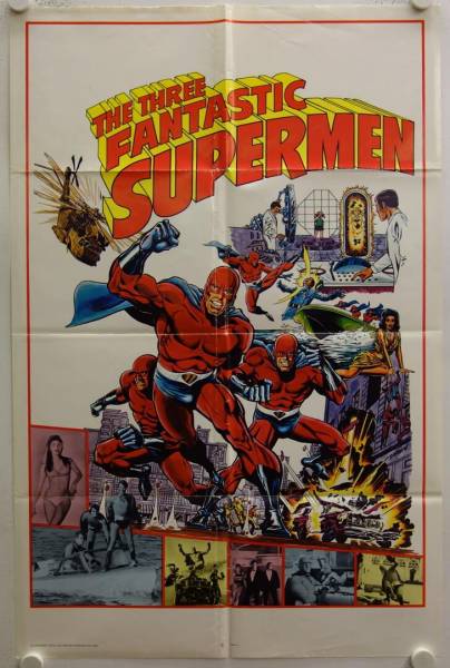 Die drei Supermänner räumen auf originales US Filmplakat