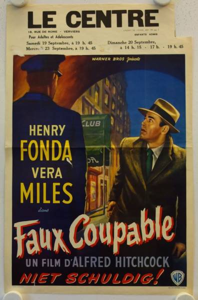 The Wrong Man original release belgian movie poster