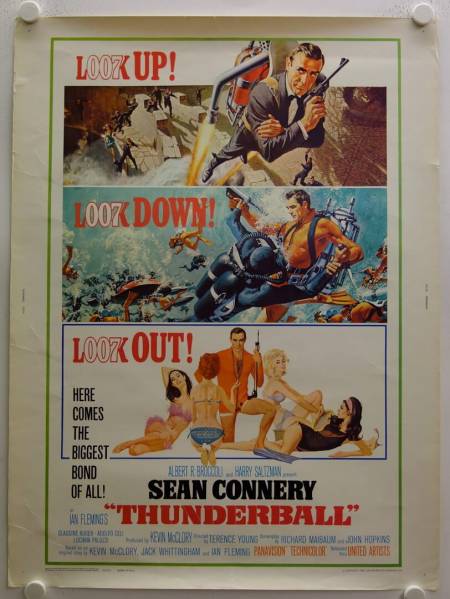 Thunderball original release US 30x40 movie poster
