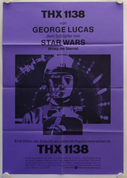 THX 1138 originales deutsches Filmplakat