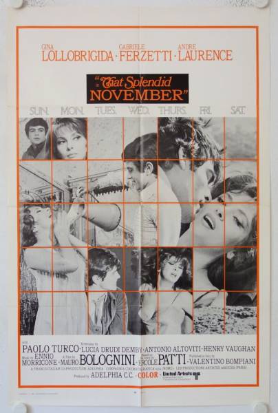 Ein schöner November originales US Onesheet Filmplakat