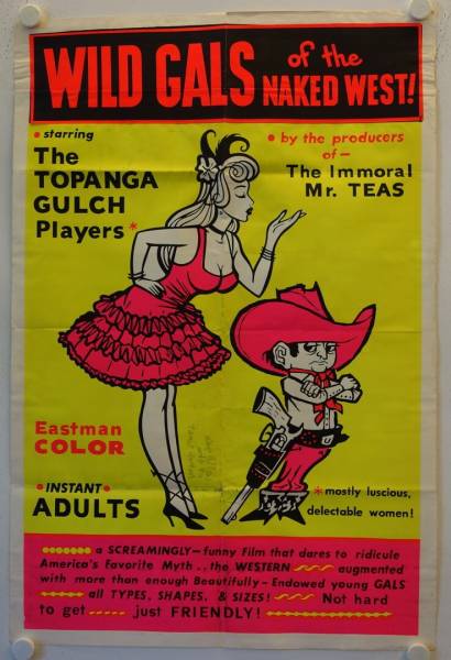 Wilde Mädchen des nackten Westens originales US Filmplakat
