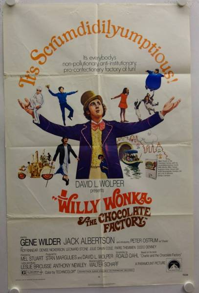 Charlie und die Schokoladenfabrik originales US Filmplakat