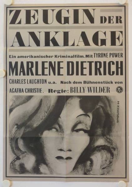 Witness of the Prosecution original release east-german movie poster