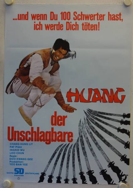 Huang der Unschlagbare originales deutsches Filmplakat