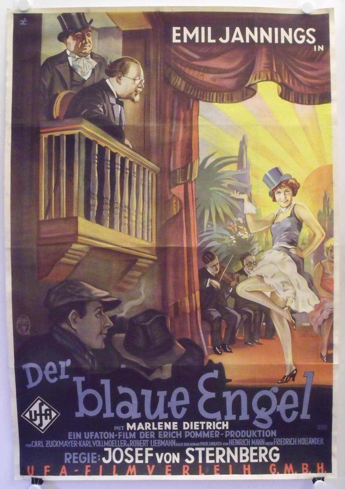 Der blaue Engel originales deutsches Filmplakat