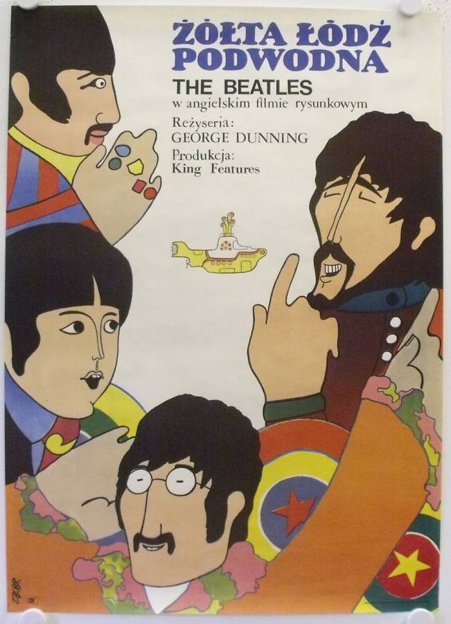 Yellow Submarine originales Filmplakat aus Polen