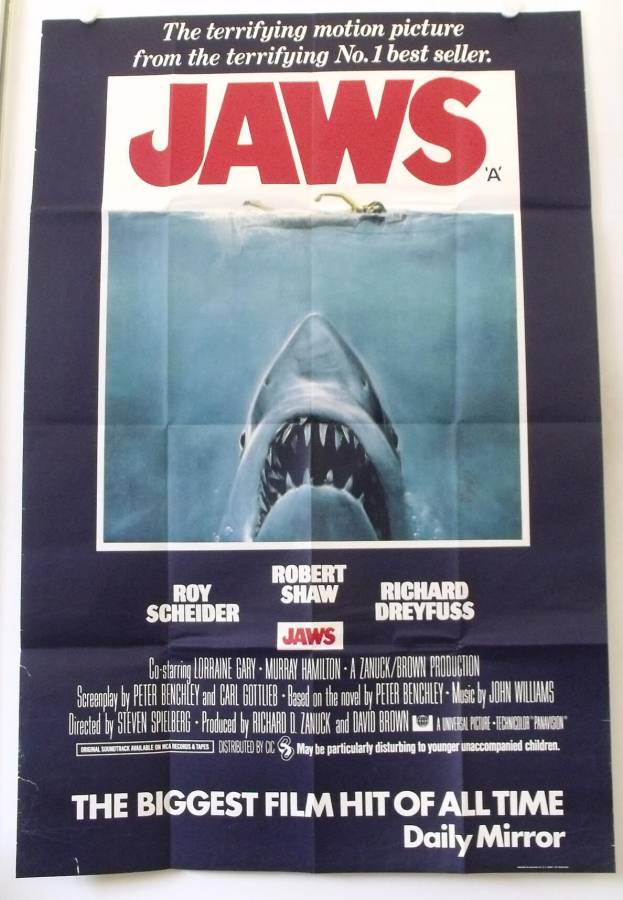 Der weisse Hai originales britisches Filmplakat