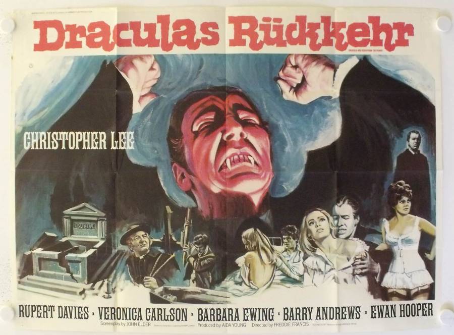 Draculas Rückkehr originales britisches Filmplakat