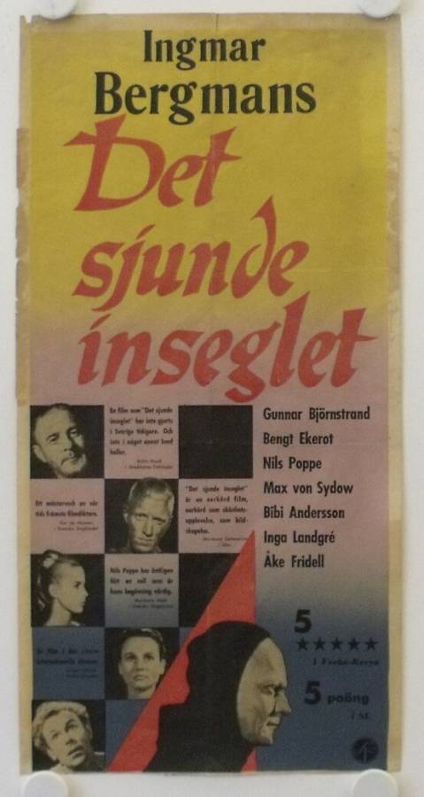 Det sjunde inseglet - The Seventh Seal original release Swedish movie poster