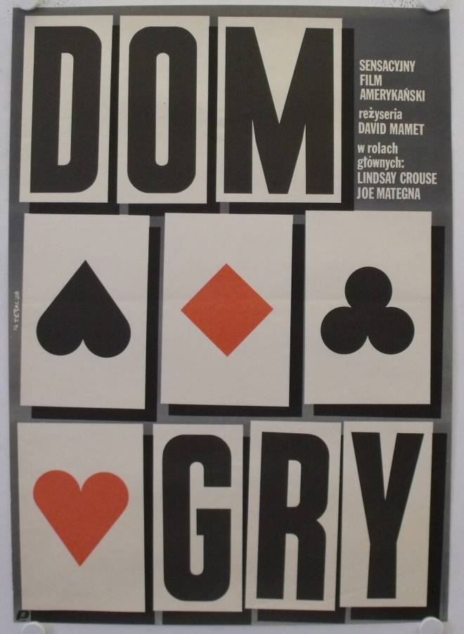 House of Games original release polish movie poster