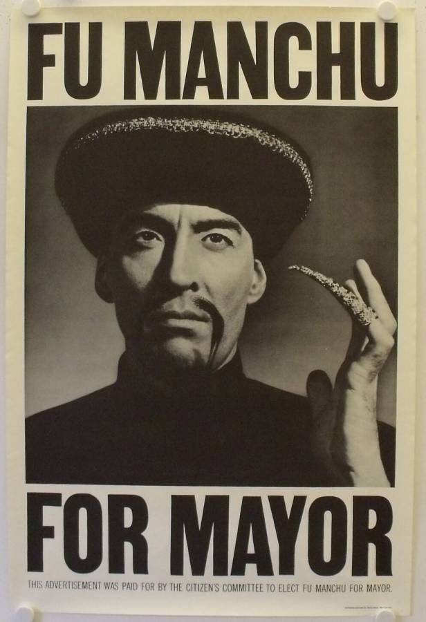 The Face of Fu Manchu original US Subway movie poster