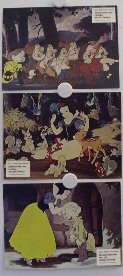Snow White and the Seven Dwarfs re-release german lobby cards