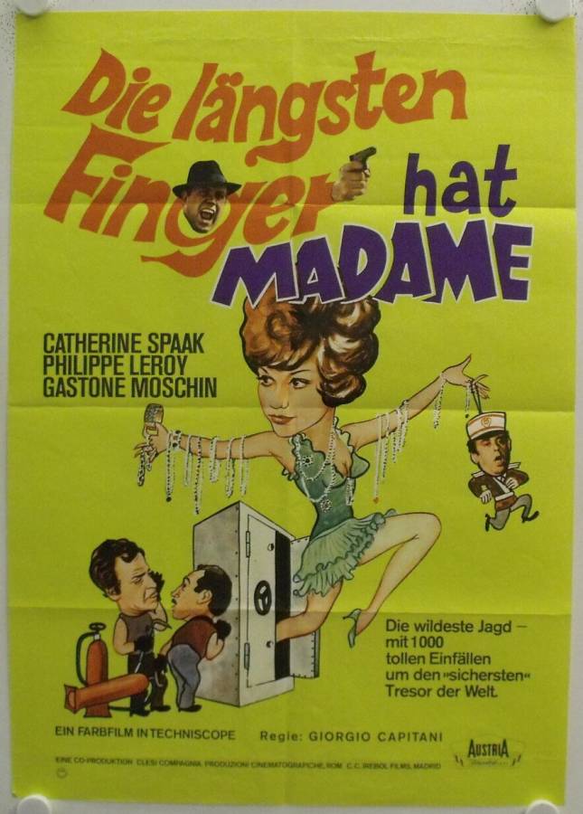 Die längsten Finger hat Madame originales deutsches Filmplakat