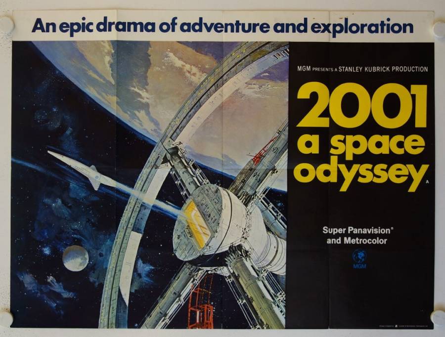 2001 - Odyssee im Weltraum originales britisches Filmplakat