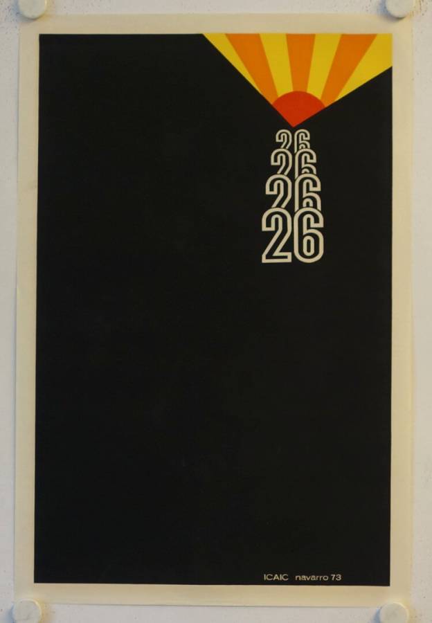 20. Jahrestag der kubanischen Revolution 26. Juli originales politisches Plakat aus Kuba