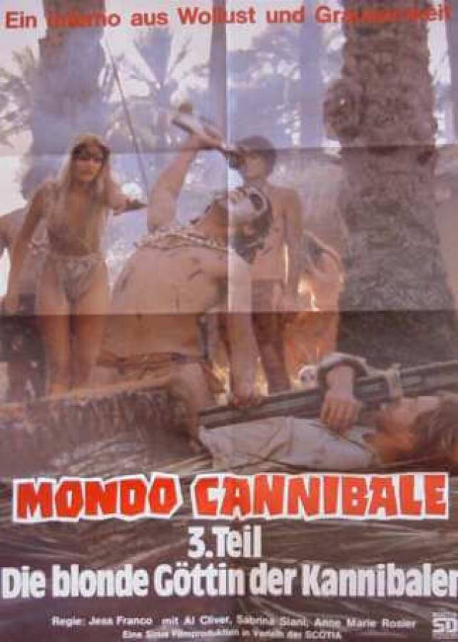 Die blonde Göttin der Kannibalen originales deutsches Filmplakat