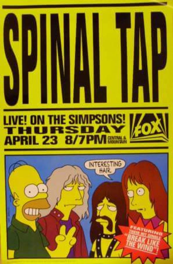 The Simpsons - Spinal Tap Live original US Television Promo Poster