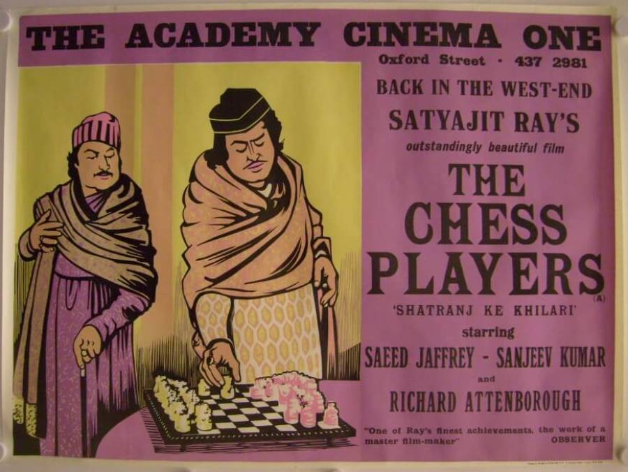 Die Schachspieler originales Filmplakat