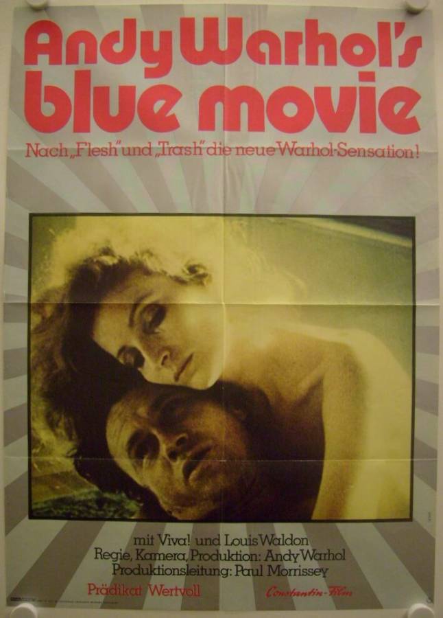 Andy Warhol's Blue Movie originales deutsches A0-Filmplakat