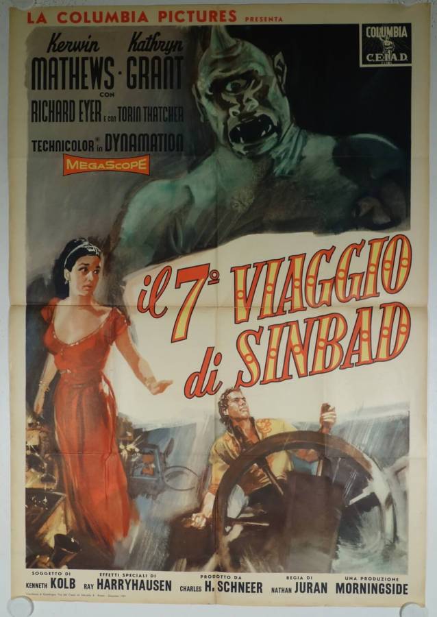 Sindbads 7. (Siebte) Reise originales italienisches Filmplakat
