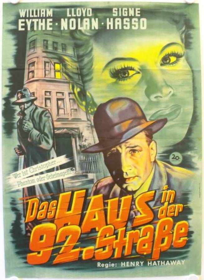 Das Haus in der 92. Strasse originales Filmplakat