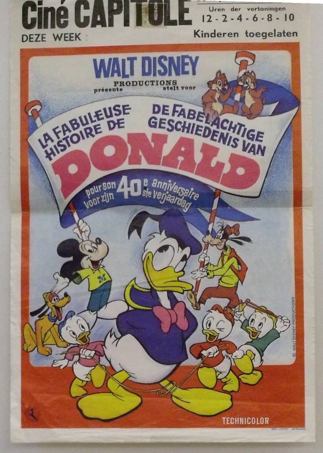 Donald Duck Festival originales belgisches Filmplakat