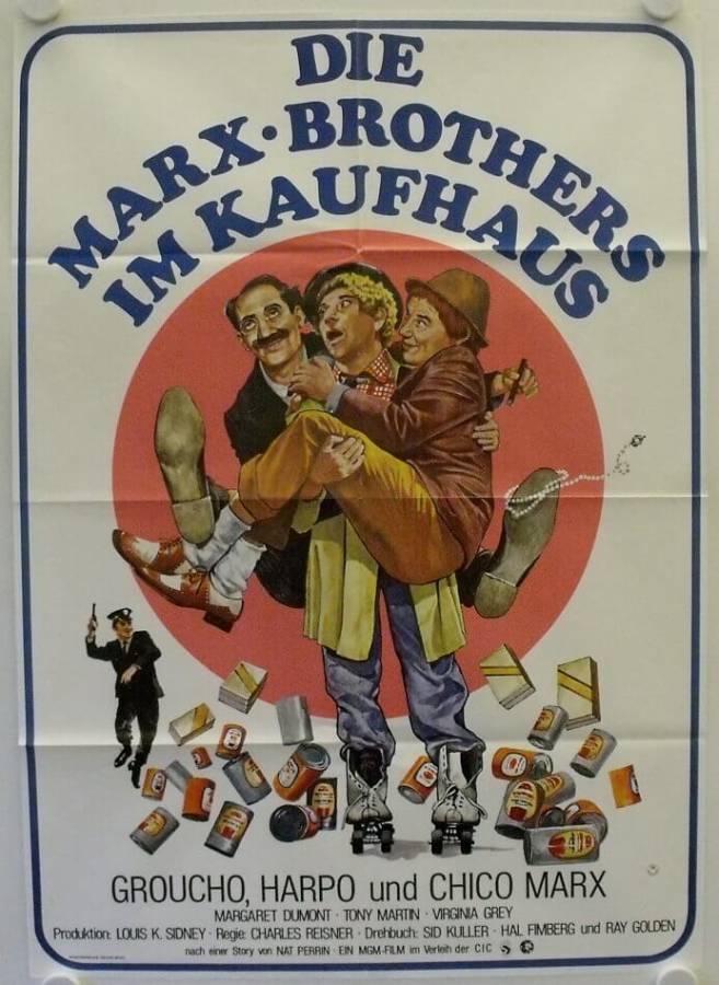Die Marx-Brothers im Kaufhaus originales deutsches Filmplakat