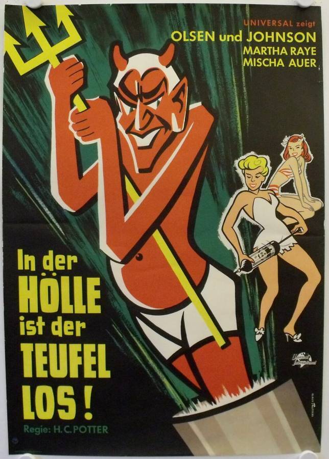 In der Hölle ist der Teufel los originales deutsches Filmplakat