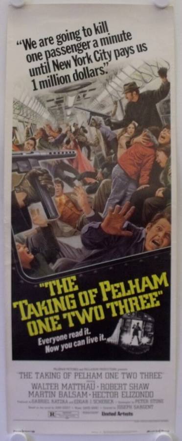 Stoppt die Todesfahrt der U-Bahn 1-2-3 originales US Insert Filmplakat
