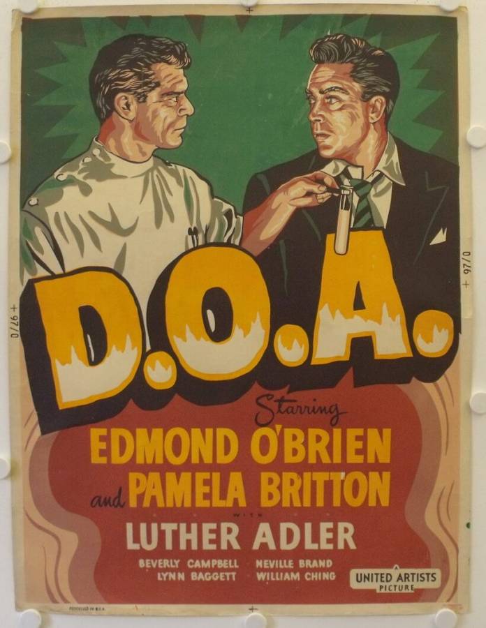 D.O.A. - DOA Dead on Arrival original release US 30x40 movie poster