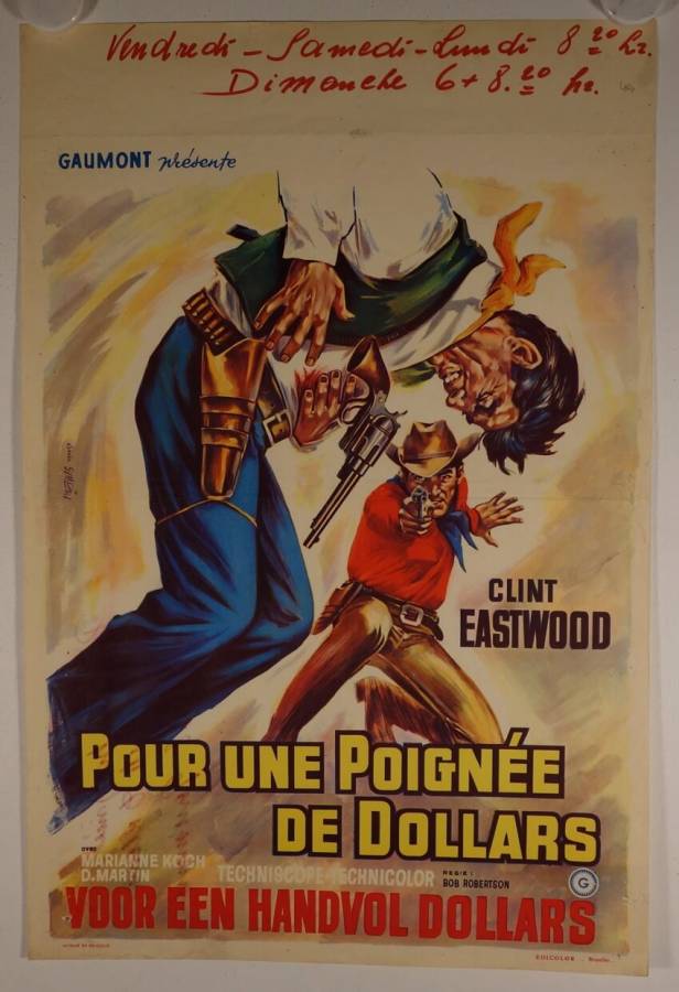 Für eine Handvoll Dollar originales Filmplakat aus Belgien