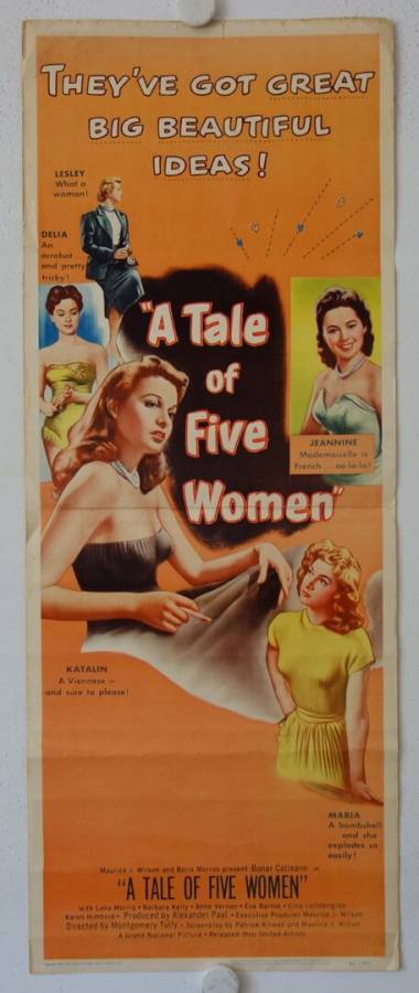 A Tale of Five Women original release US Insert movie poster