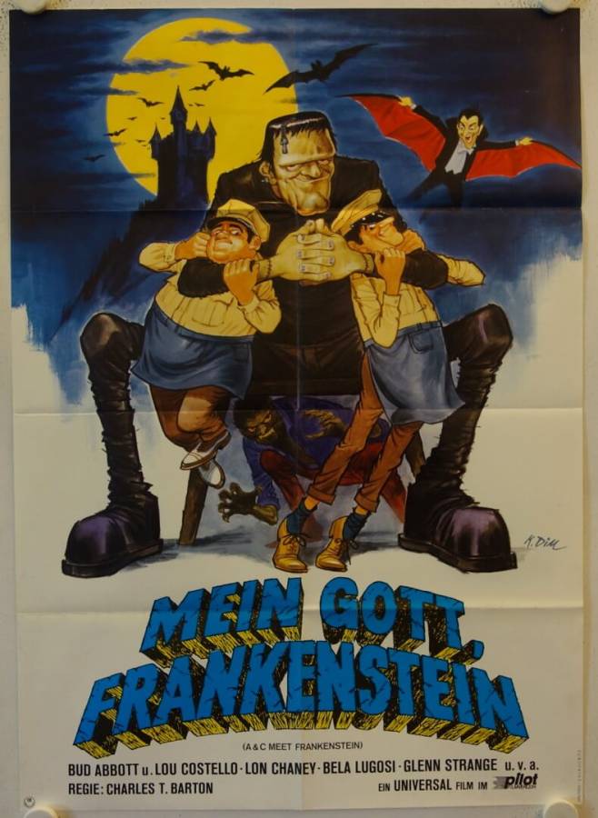 Abbott and Costello meet Frankenstein re-release german movie poster
