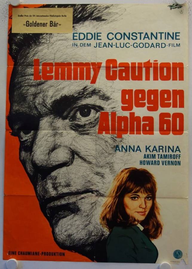 Lemmy Caution gegen Alpha 60 originales deutsches Filmplakat
