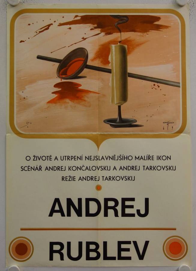 Andrej Rubljow originales Filmplakat aus Tschechien