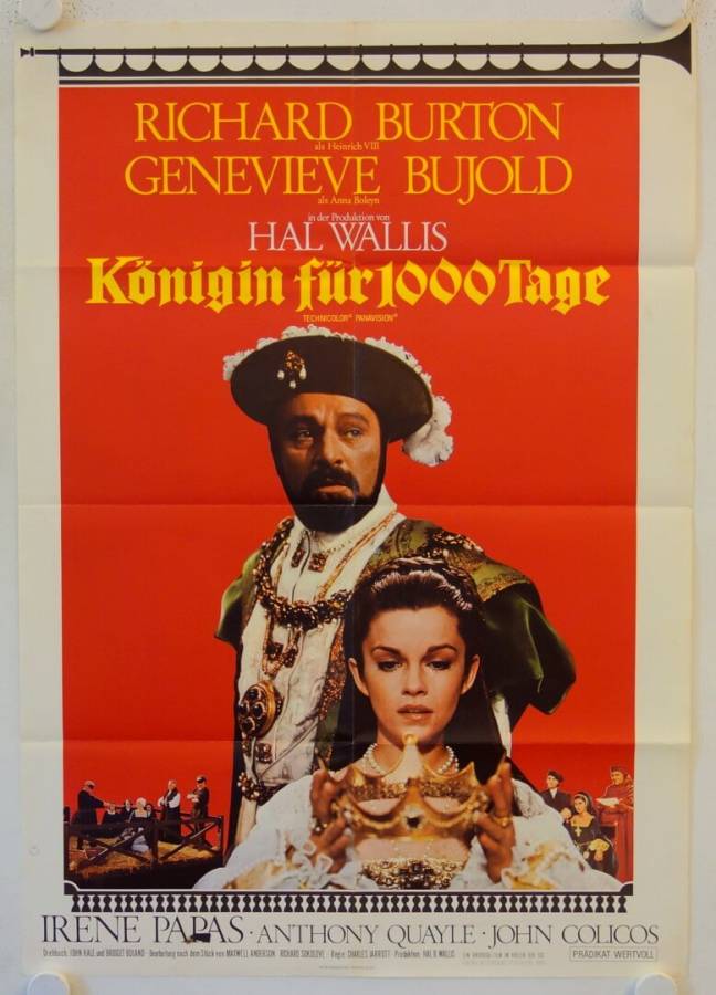 Königin für 1000 Tage originales deutsches Filmplakat