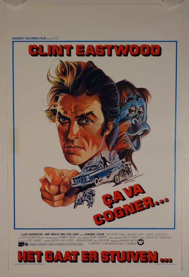 Any which Way you can original release belgian movie poster