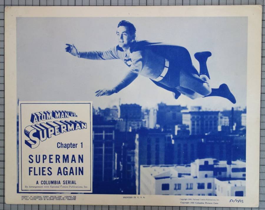 Atom Man vs. Superman original release US lobby card