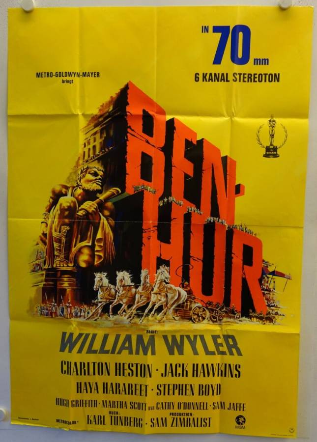 Ben Hur originales deutsches A0-Filmplakat