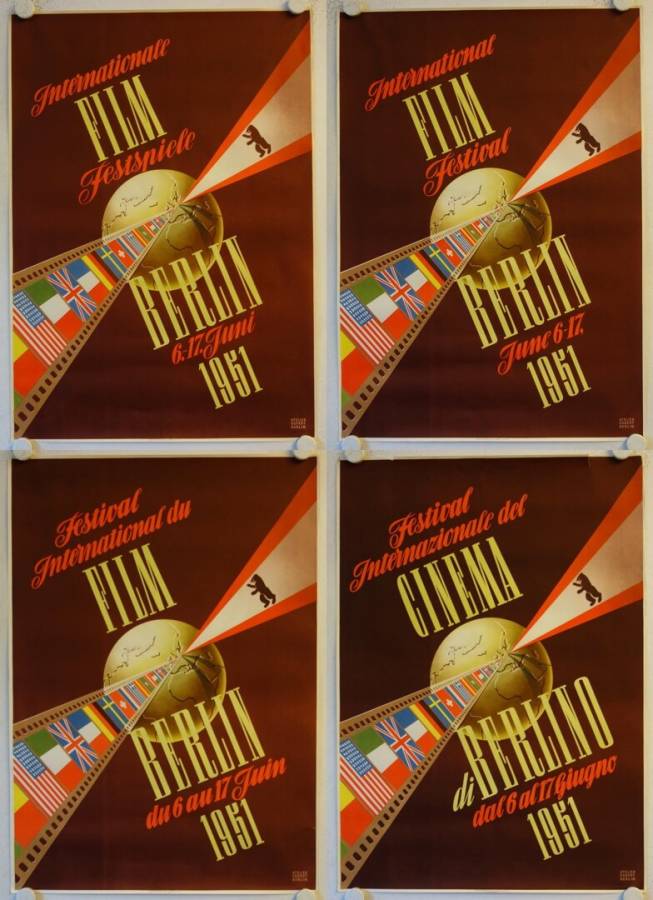 Berlin Film Festival 1951 (Set of four) four original german festival posters (complete set)