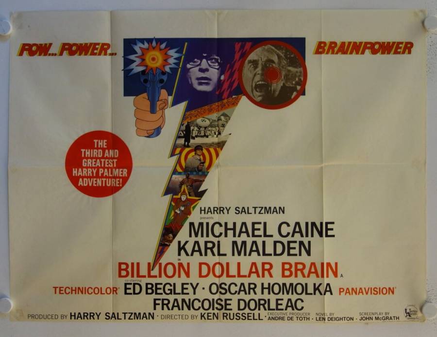 Das Milliarden Dollar Gehirn originales British Quad Filmplakat