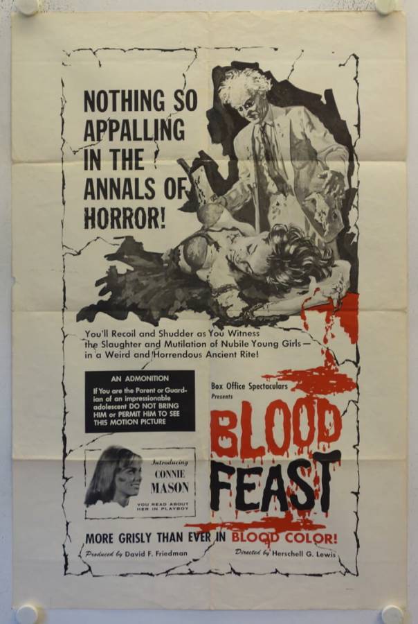 Blood Feast original release US Onesheet movie poster