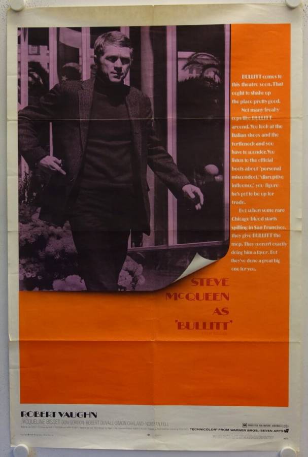 Bullitt original release US Onesheet movie poster