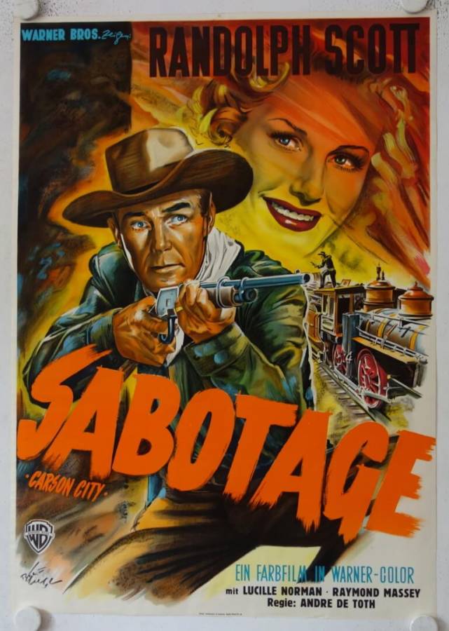 Sabotage originales deutsches Filmplakat