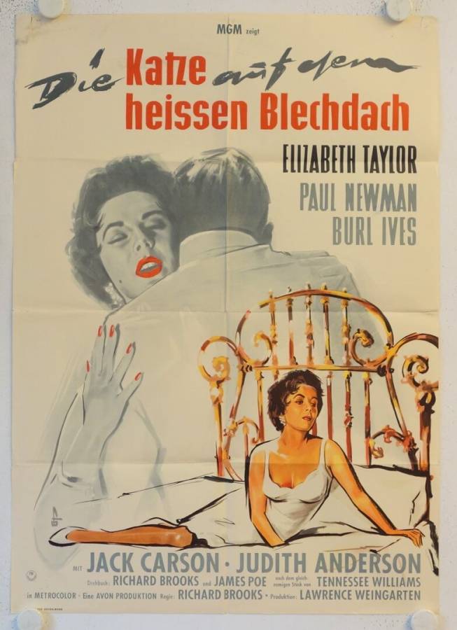 Cat on a hot Tin Roof original release german movie poster