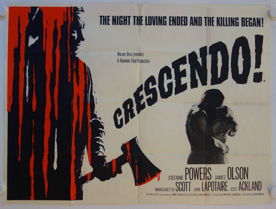 Crescendo Die Handschrift des Satans originales britisches Filmplakat